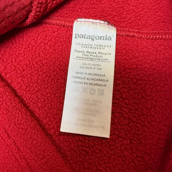 Patagonia Men’s Classic Synchilla Marsupial Fleece Pullover Red Medium EUC - Picture 5 of 10